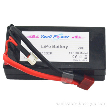 Rc Lipo Car Battery 2S2P 7.4V 4500MAH 40C